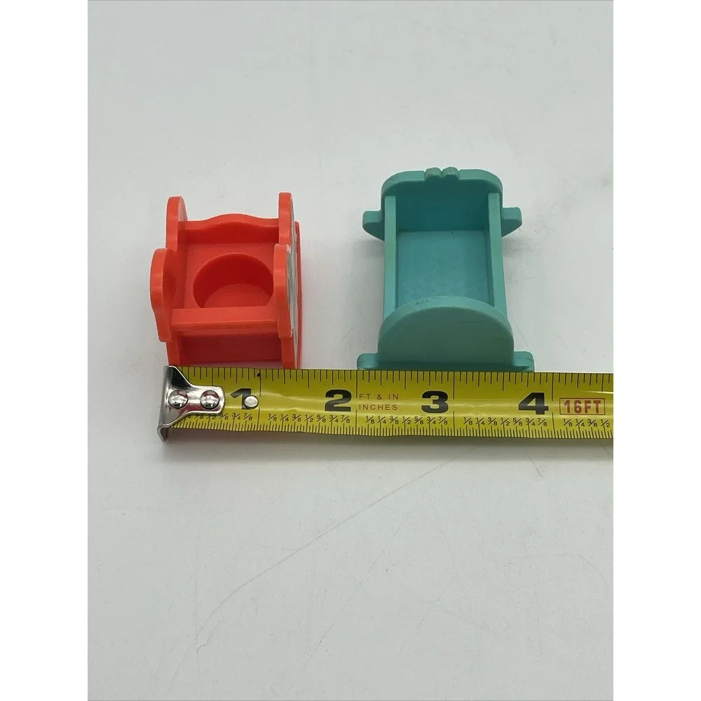 1972 Fisher Price Little People Dollhouse Furniture Baby Cradle & Rocking Horse - Picture 9 of 10